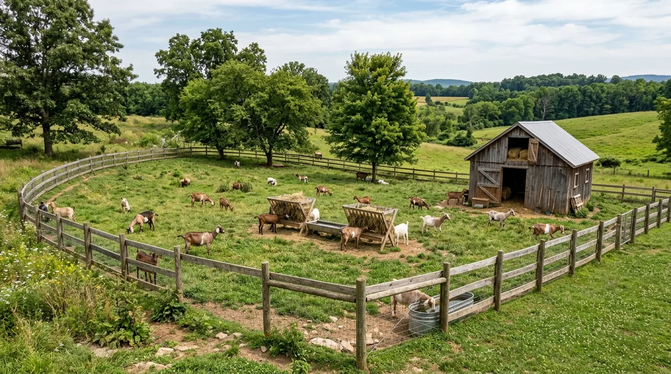 Pasture-Style Goat Enclosure